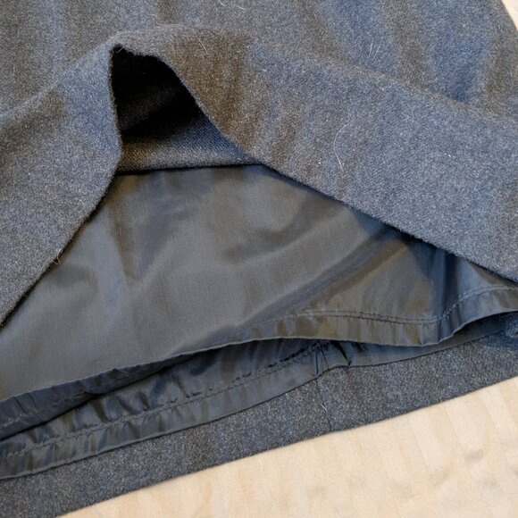 90s Vintage Sasson Designer Gray Wool Blend Jacket Skirt - Suit - Two Pieces - Picture 12 of 16